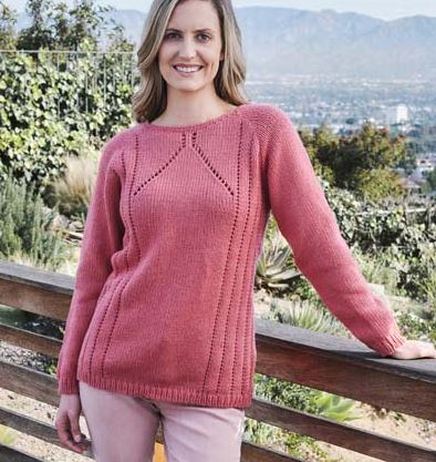 A Trendsetter Pure Love Pattern - PAT-6000U Ribbed Eyelet Raglan Pullover (PDF File)