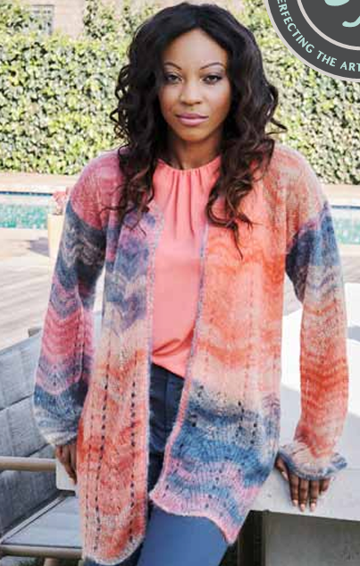 A Lana Grossa Pattern Silk Hair Print  - #6000E - Zig Zag Coat (PDF)