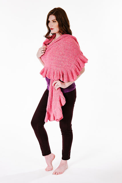 A Trendsetter Alfa Pattern - Ribbed Wrap With Short Row Ruffle 6101K (PDF)