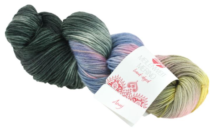 Lana Grossa Meilenweit Merino Shadow Hand-Dyed Limited Edition - Anuj (Color #614) - 100 GRAMS