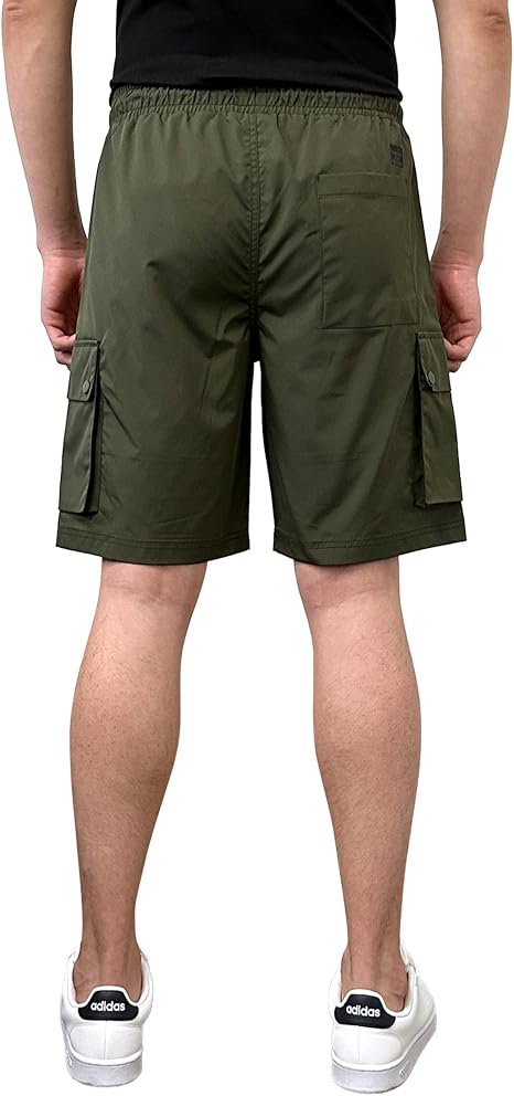 TWO PAIRS of Southpole Basic Tech Woven Nylon Cargo Shorts Men, XL, Olive