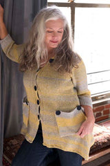 A Trendsetter Basis Pattern - #6200-Q Body Pocket Flared Edge Cardigan (PDF)