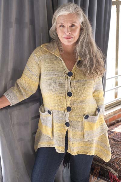 A Trendsetter Basis Pattern - #6200-Q Body Pocket Flared Edge Cardigan (PDF)