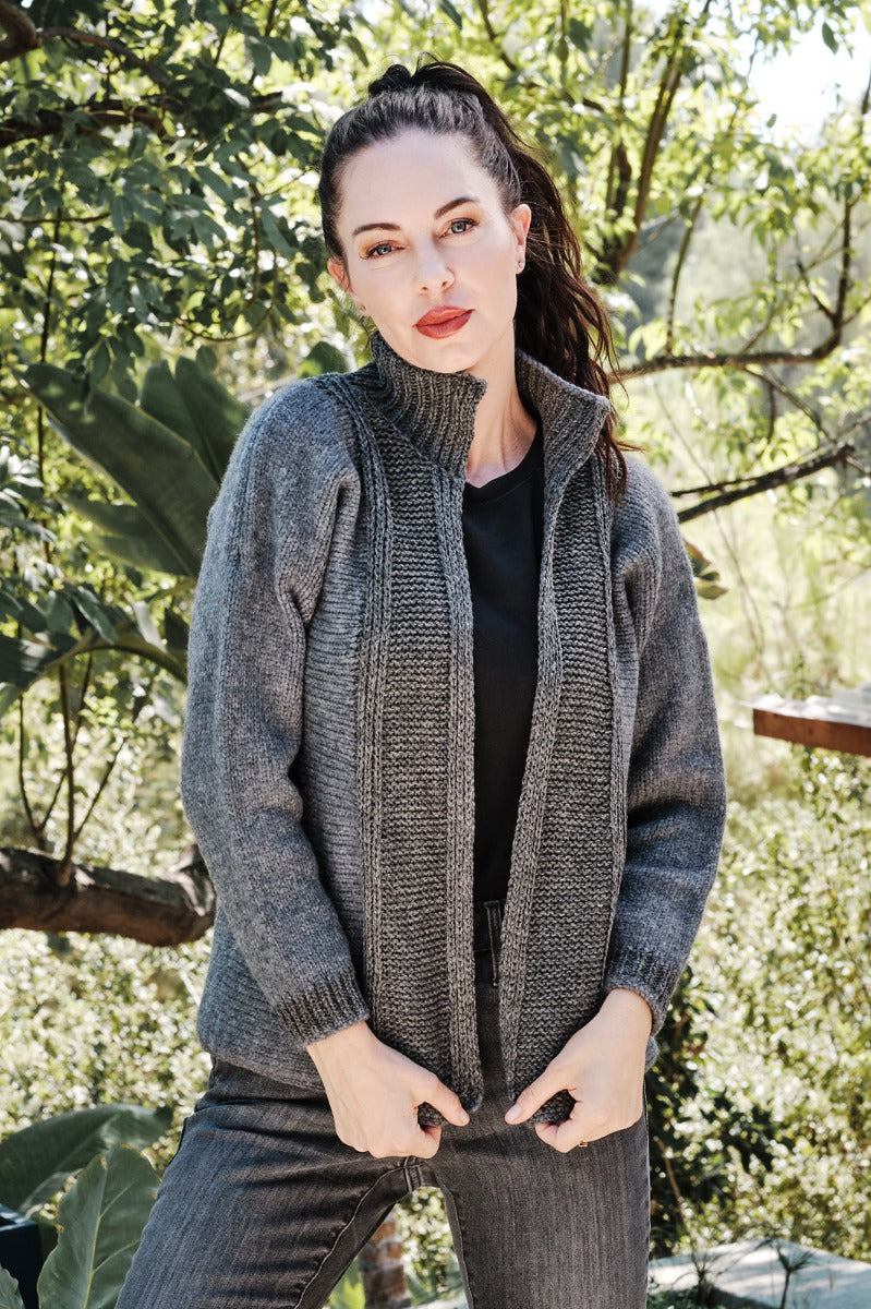 A Trendsetter Pattern Centered A-Lone Ridge Cardi #6300D (PDF)