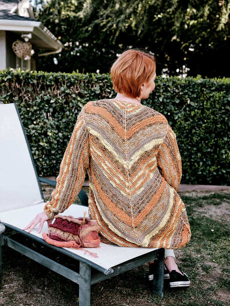 A Trendsetter Maldives Pattern - 6400G Multi Yarn Mitered Cardigan (PDF)