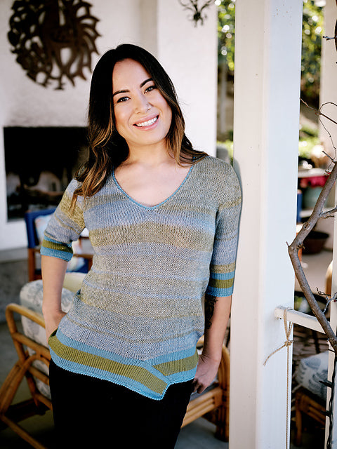 A Trendsetter Basis & Alfa Pattern - Angled Wave Border Pullover 6400Y (PDF)