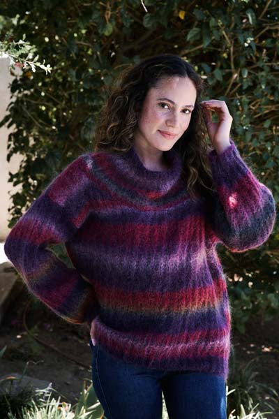 A Trendsetter Indulge Pattern - #6500-EE Mistake-Rib Round-Yoke Pullover (PDF)