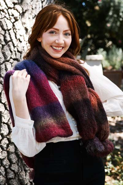 A Trendsetter Indulge Pattern - #6500-Y Gathered Tassel Scarf/Wrap (PDF)
