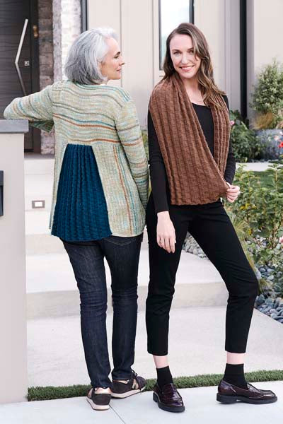 Trendsetter Celebrate, Heavenly & AM Cashmere Fine Pattern - #6800 F Pleated Back A-Line Cardigan (PDF)