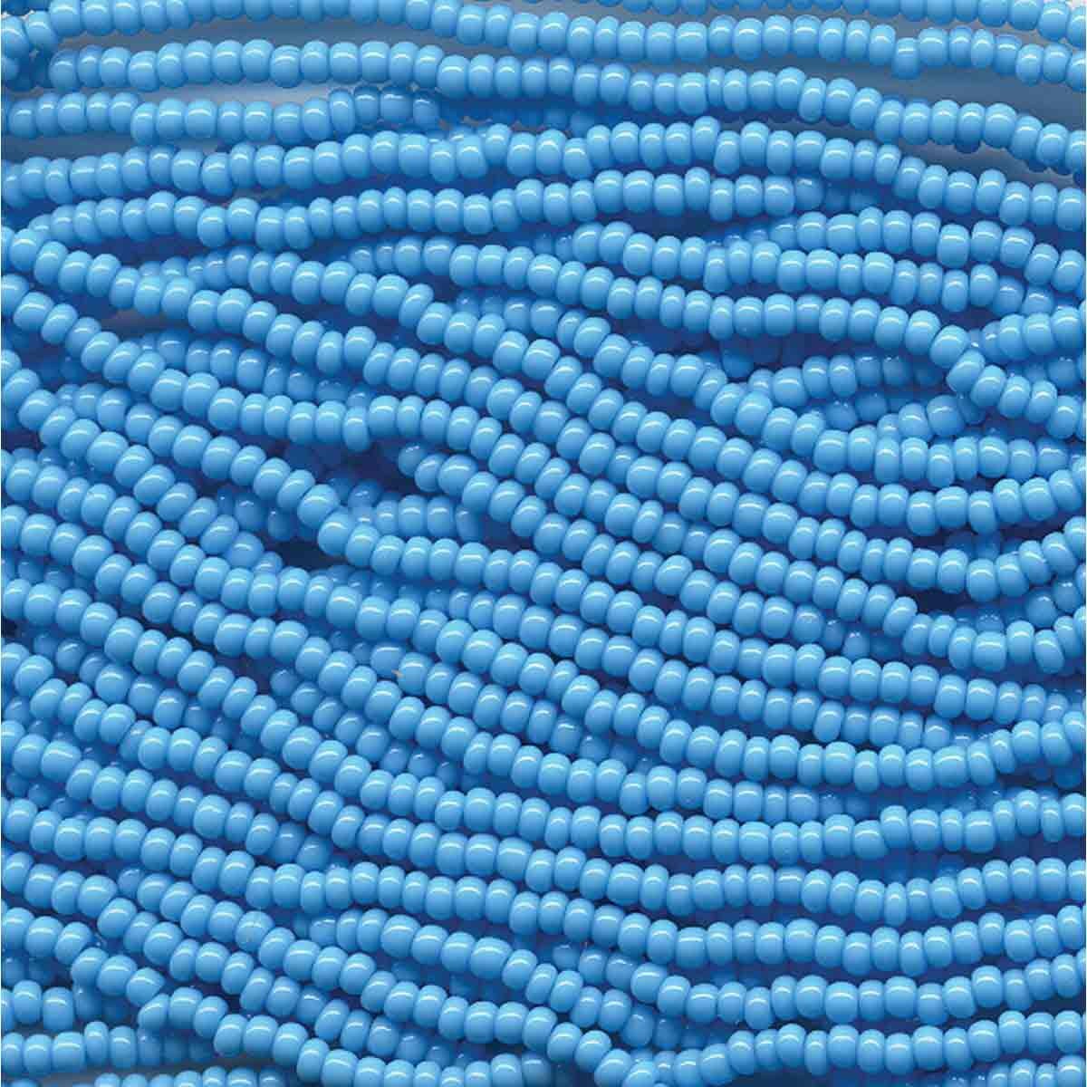 6/0 Czech Seed Beads - Turquoise Blue Color #63020 on sale at Little Knits