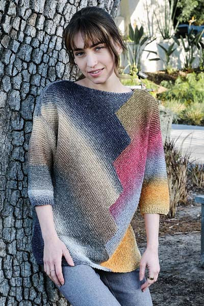 FREE with Purchase of TWO balls of Trendsetter Apex - 7000G Apex Garter St. Stair Step Pullover Pattern (PDF)