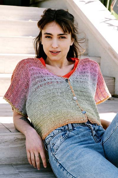 FREE with Purchase of FOUR balls of Trendsetter Apex - 7000I Apex Crochet Boxed T-Vest Pattern (PDF)