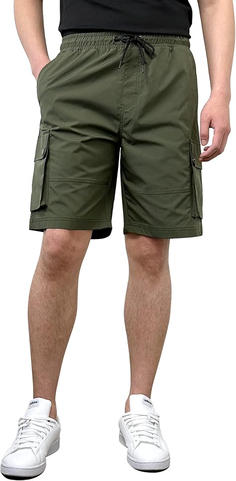 TWO PAIRS of Southpole Basic Tech Woven Nylon Cargo Shorts Men, XL, Olive