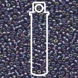 Miyuki Japanese Seed Beads Size 8/0 - Silver Lined Amethyst Aurora Borealis (Color #91024)