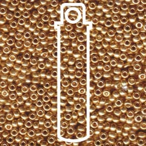 Miyuki Japanese Seed Beads Size 8/0 - Galvanized Gold (8-91052-TB)