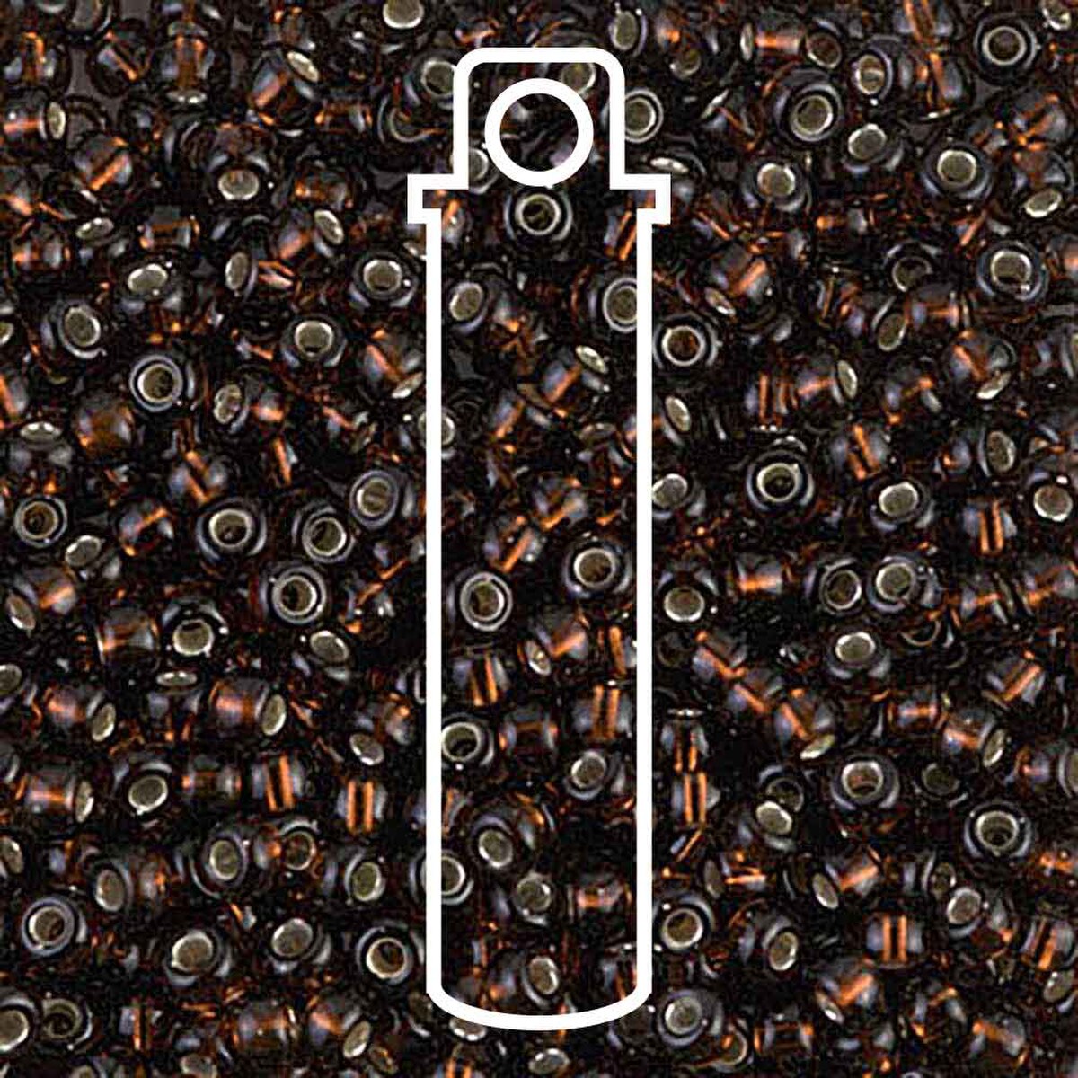 Miyuki Japanese Seed Beads Size 8/0 - Silver Lined Root Beer (Color #9135S)