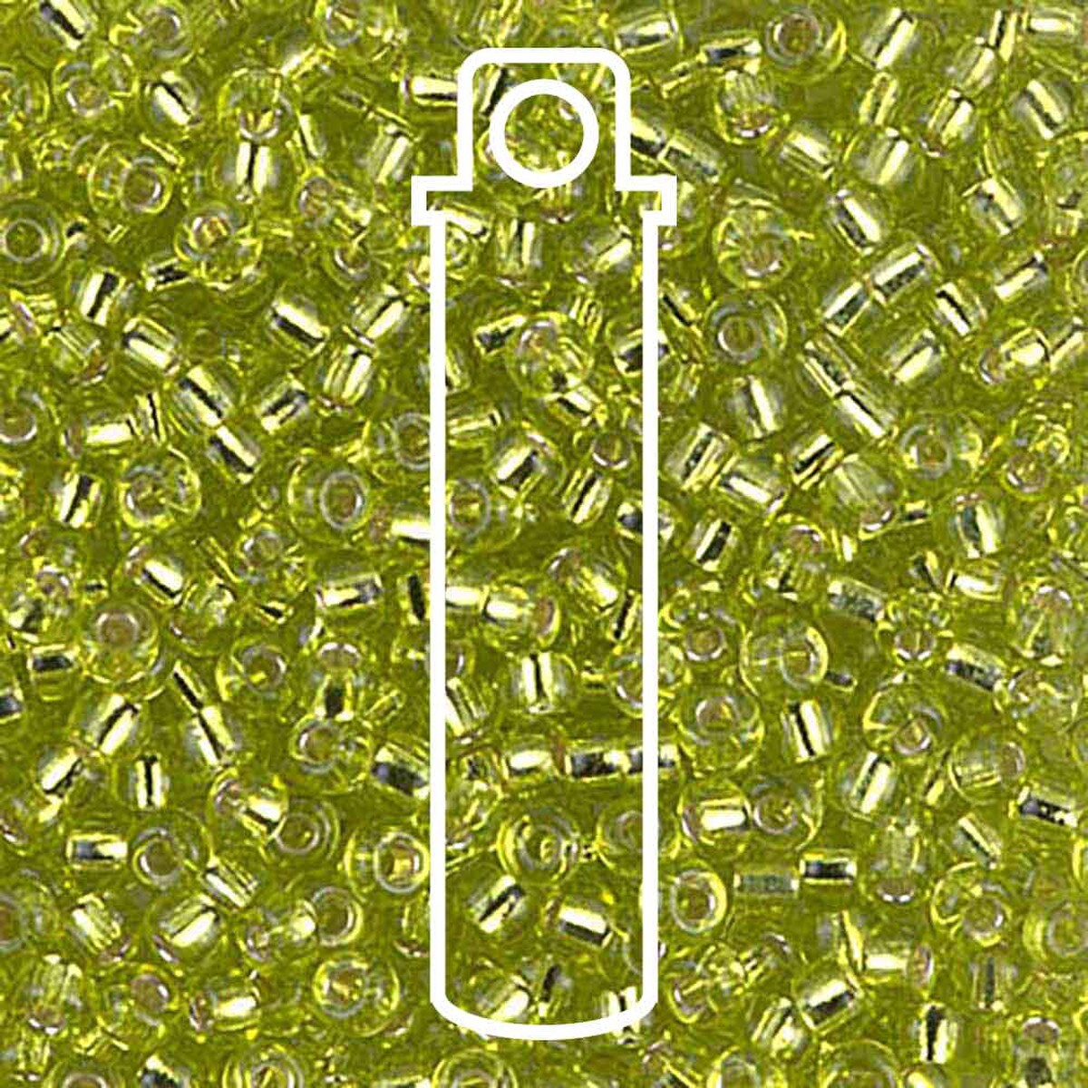 Miyuki Japanese Seed Beads Size 8/0 - Silver Lined Chartreuse (Color #914)