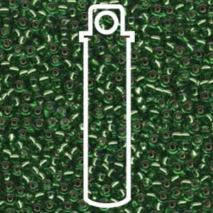 Miyuki Japanese Seed Beads Size 8/0 - Silver Lined Transparent Light Green (8-915-TB)