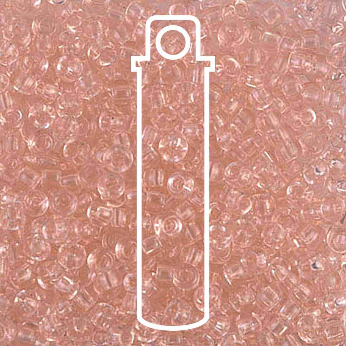 Miyuki Japanese Seed Beads Size 8/0 - Transparent Light Tea Rose (Color #9155) 20 Gram Tube
