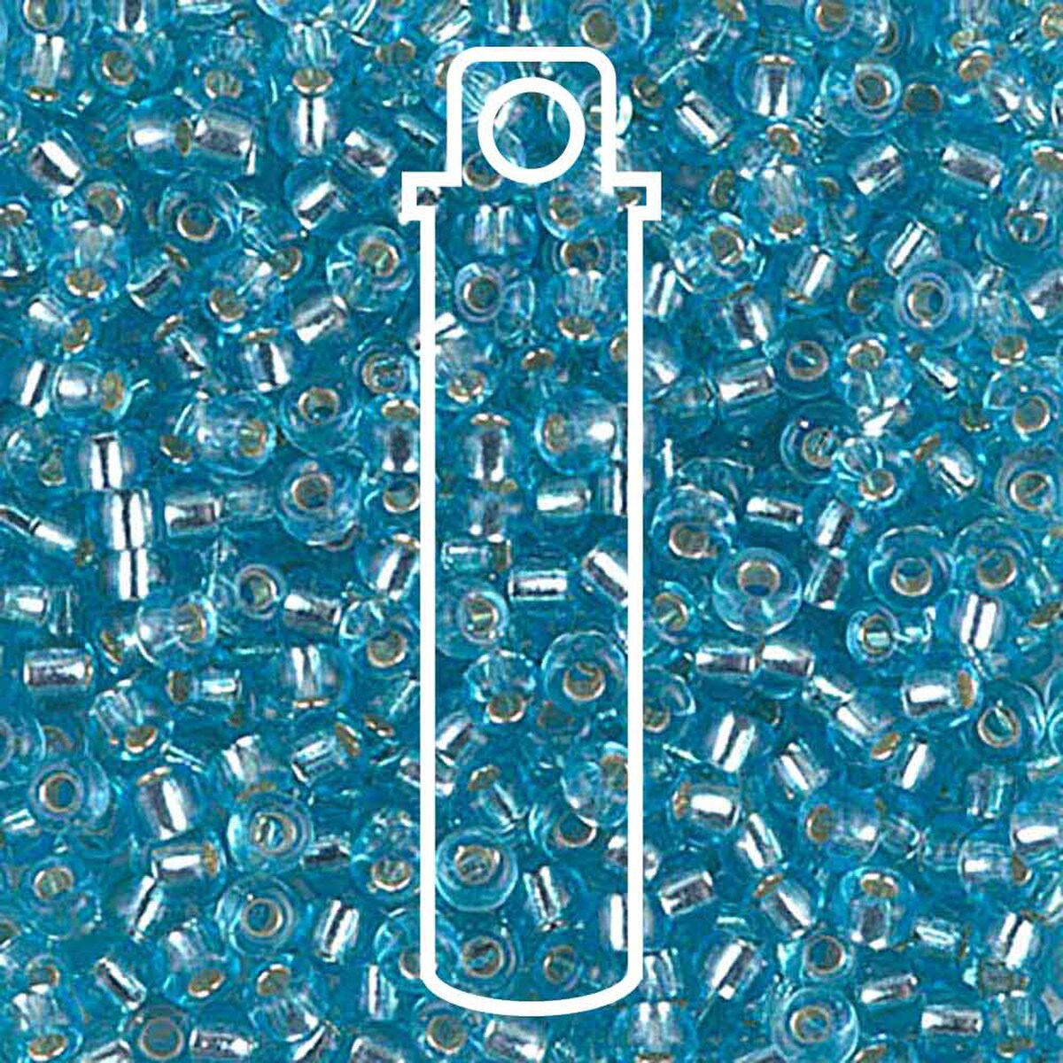 Miyuki Japanese Seed Beads Size 8/0 - Aqua (Color #918) 22 Gram Tube