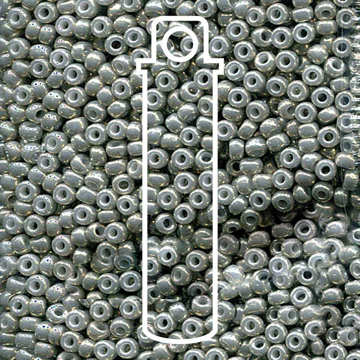 Miyuki Japanese Seed Beads Size 8/0 - Galvanized Gray Lstr (Color #91865) 22 Gram Tube