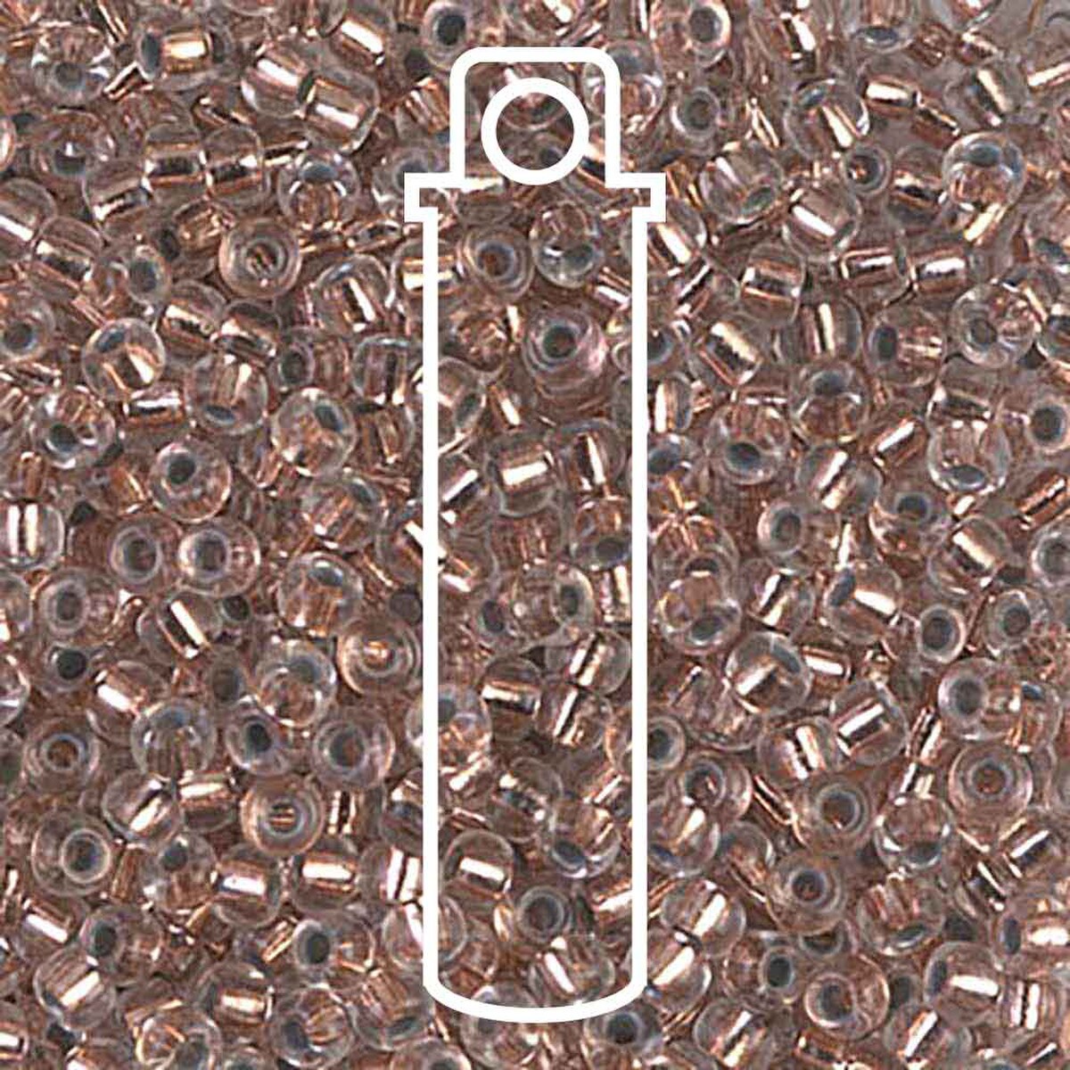 Miyuki Japanese Seed Beads Size 8/0 - Copper Lined Crystal (Color #9197) 22 Gram Tube