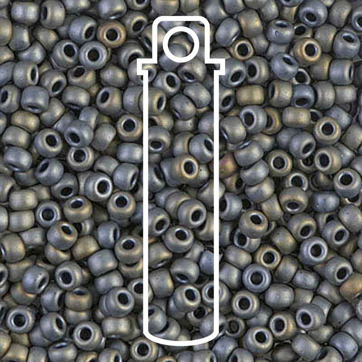 Miyuki Japanese Seed Beads Size 8/0 - Matte Met Gray (Color #92002)