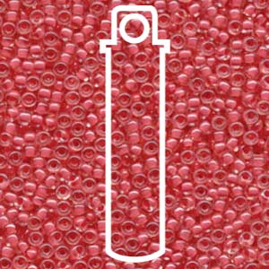 Miyuki Japanese Seed Beads Size 8/0 - Coral Lined Crystal (8-9204-TB)