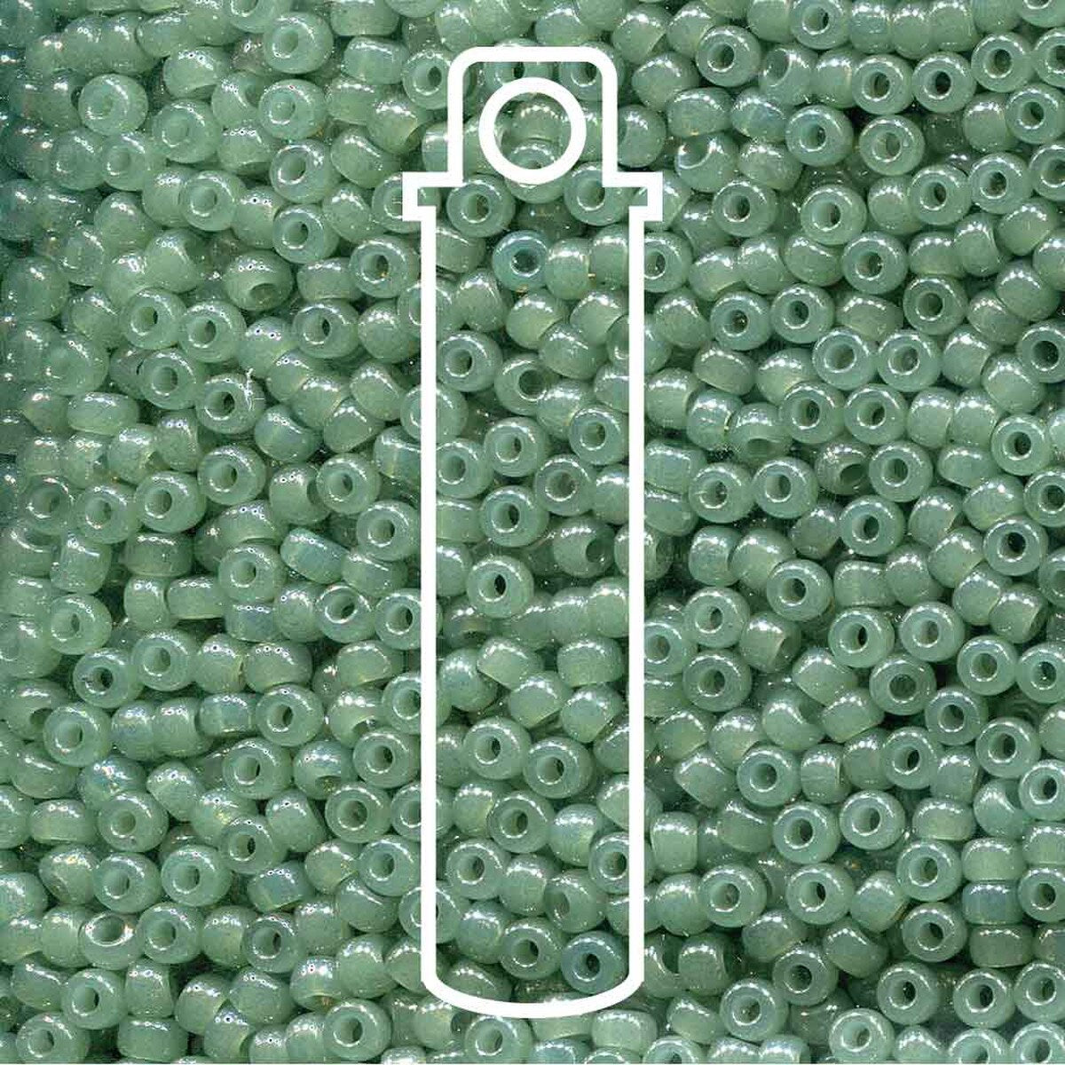 Miyuki Japanese Seed Beads Size 8/0 - Sage (Color #92375) 22 Gram Tube
