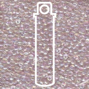 Miyuki Japanese Seed Beads Size 8/0 - Transparent Pale Pink AB (8-9265-TB)