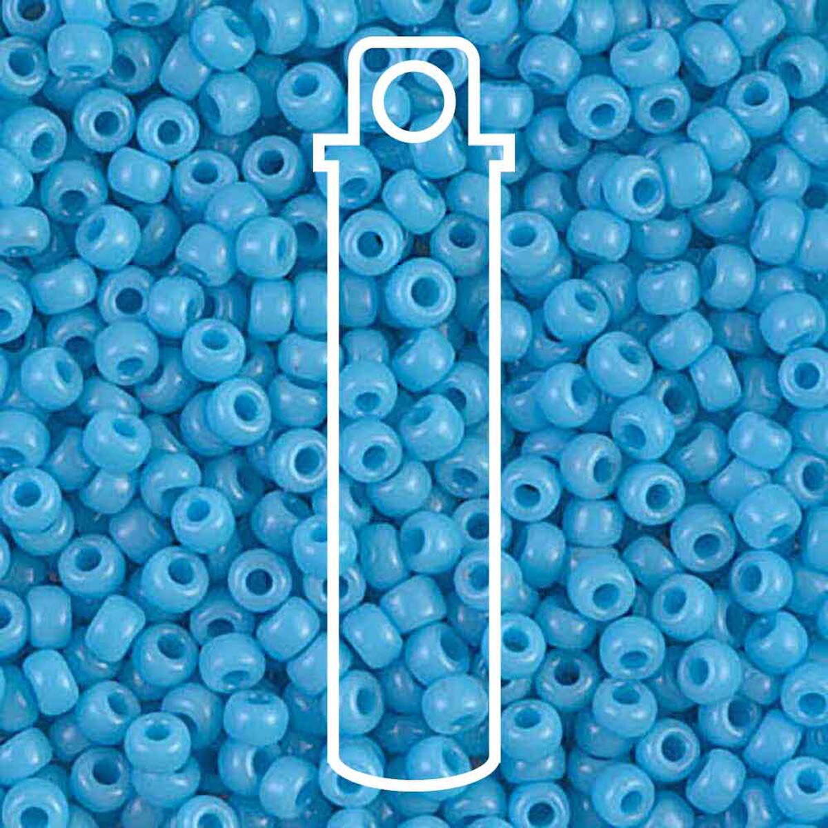 Miyuki Japanese Seed Beads Size 8/0 - Opaque Turquoise Blue (Color #9413) 22 Gram Tube