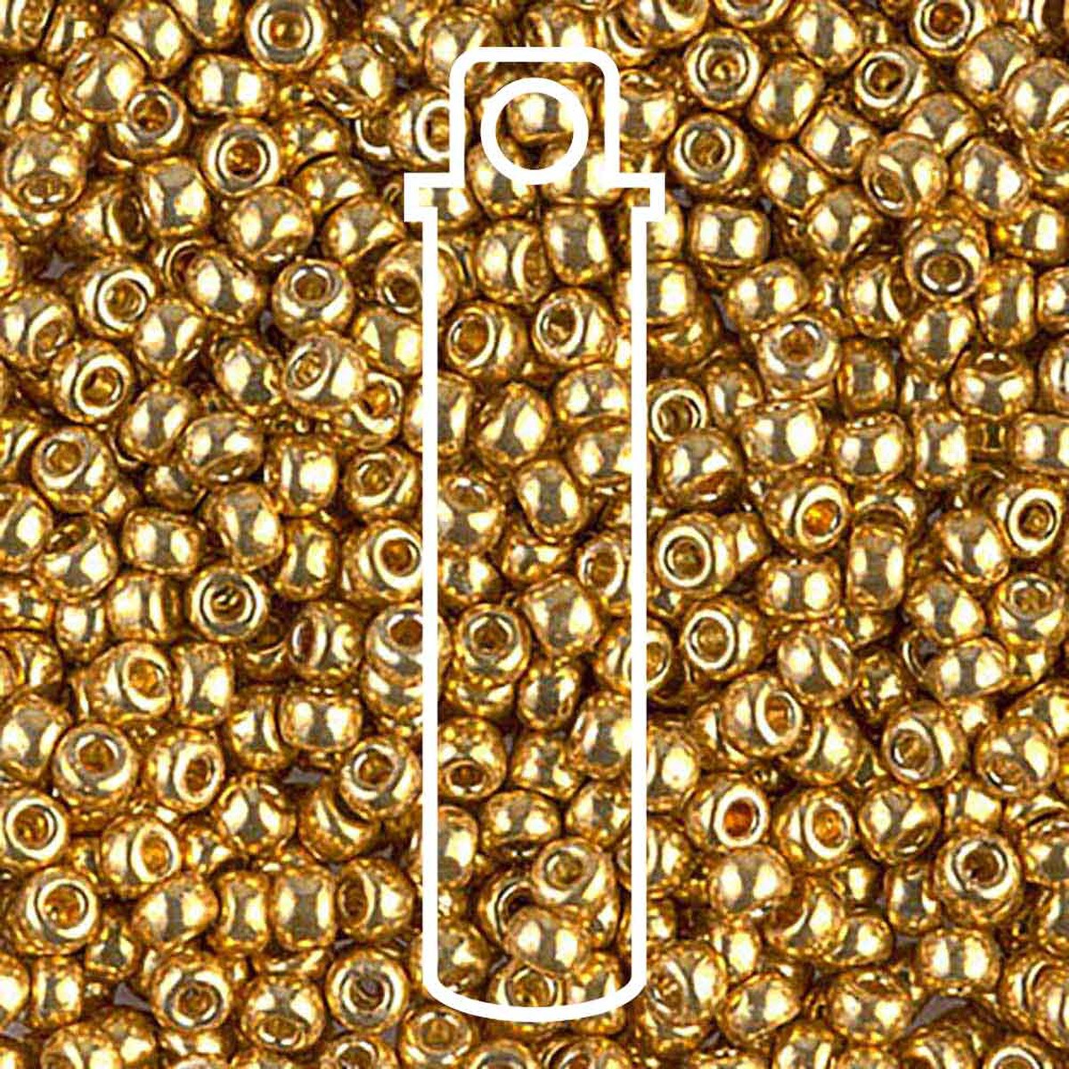 Miyuki Japanese Seed Beads Size 8/0 - Duracoat Galvanized Champagne (Color #94204) 22 Gram Tube
