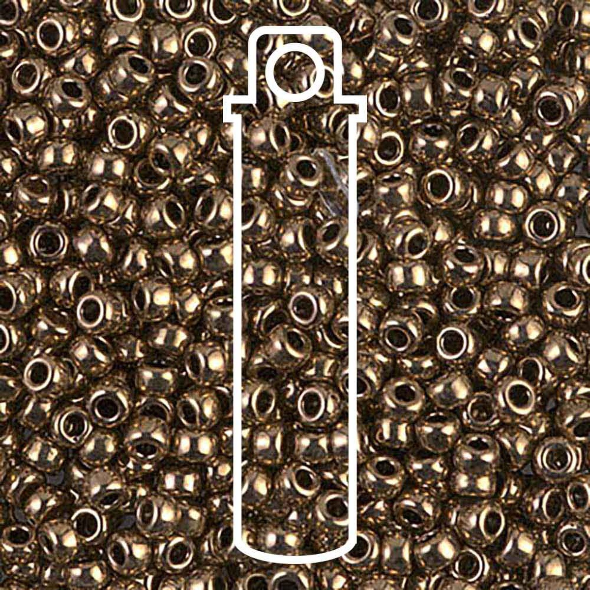 Miyuki Japanese Seed Beads Size 8/0 - Cut Metallic Dark Bronze (Color #9457)