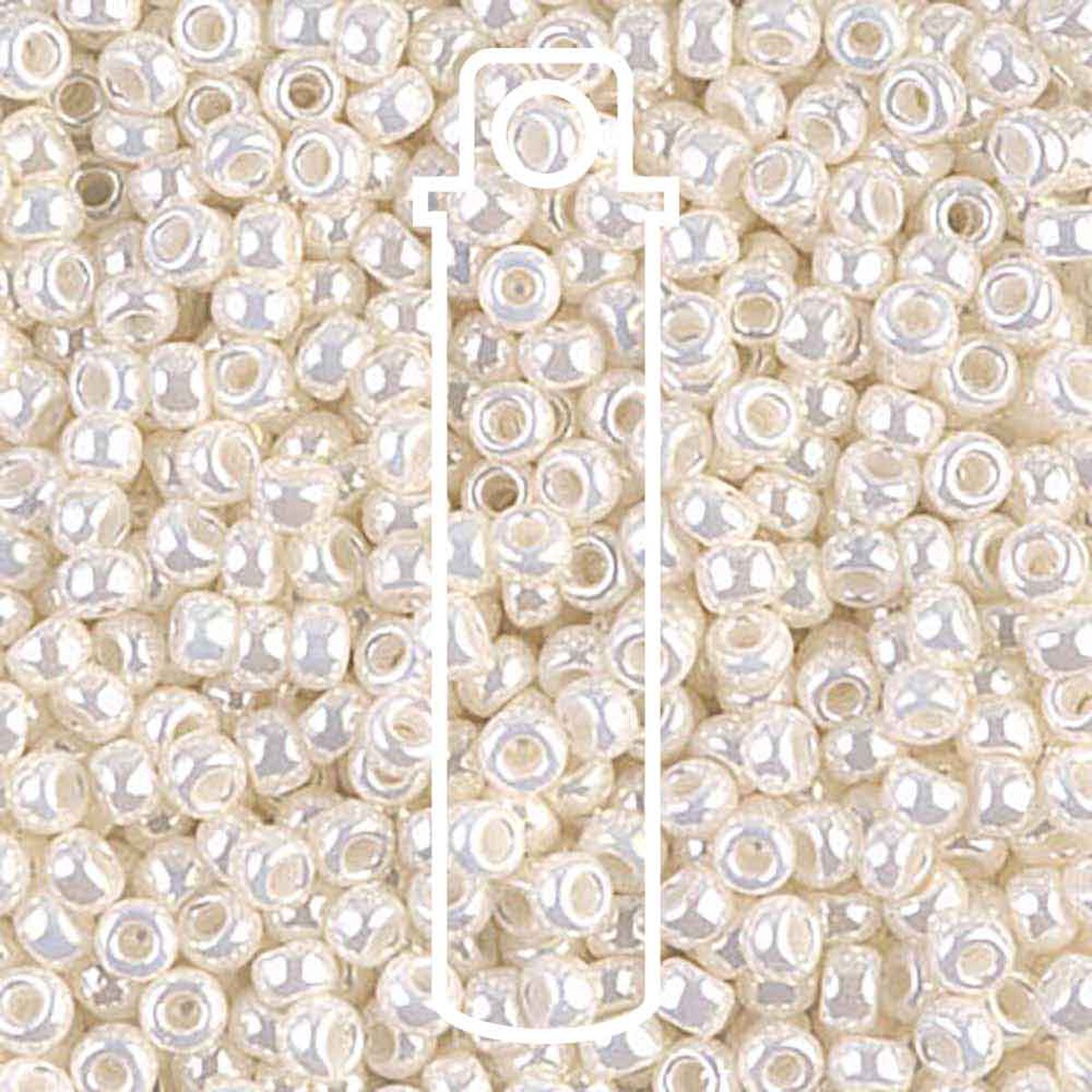 Miyuki Japanese Seed Beads Size 8/0 - Pearl Ceylon (Color #9591) 22 Gram Tube