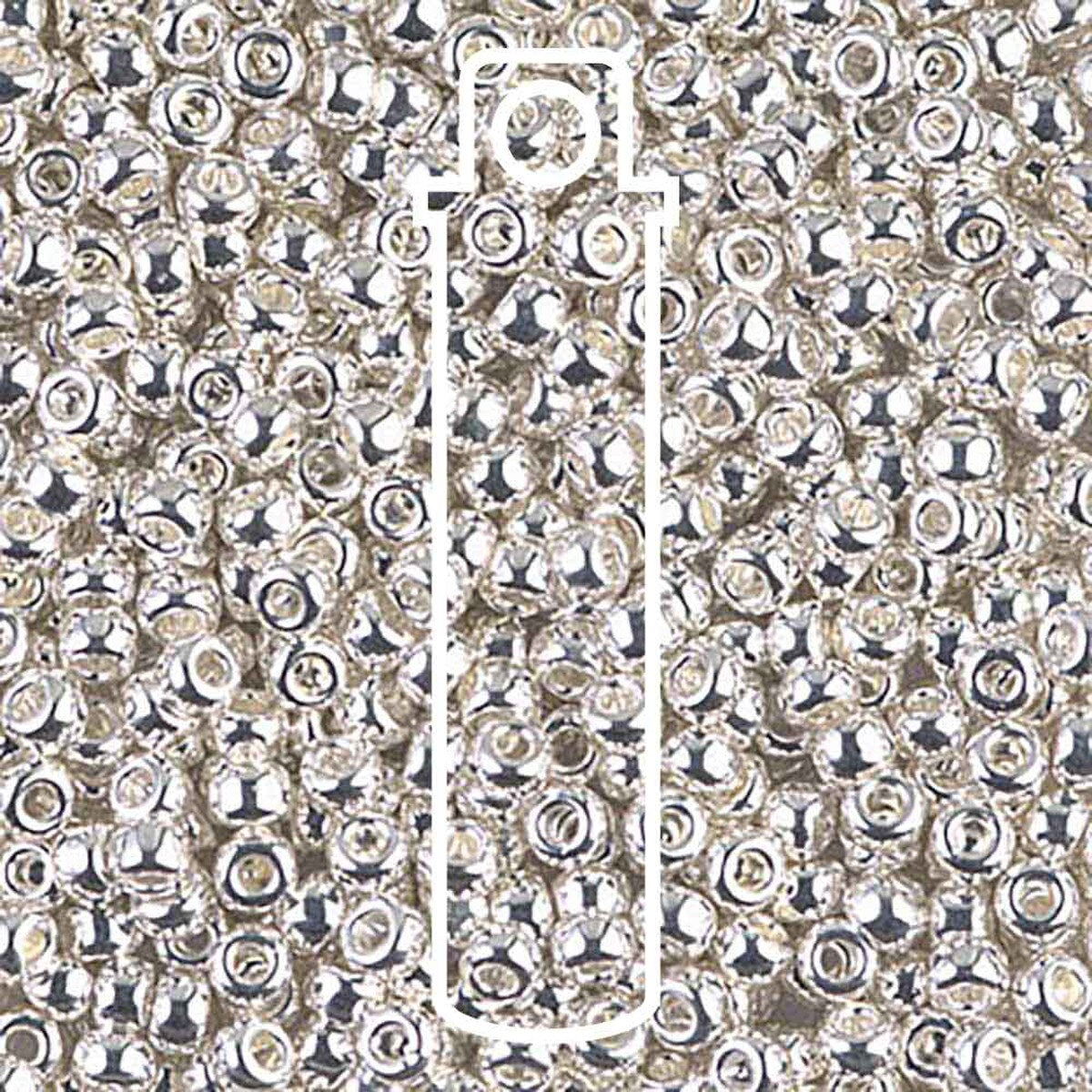 Miyuki Japanese Seed Beads Size 8/0 - Cut Miyuki Bright Sterling Plate (Color #9961)
