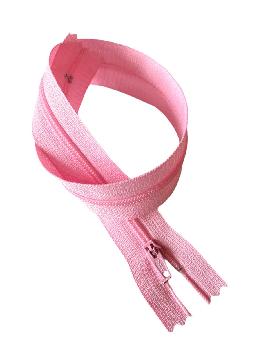 YKK 14'' Coil Zipper - Pink - Free with purchases of $15/One zipper-gift per person/purchase please