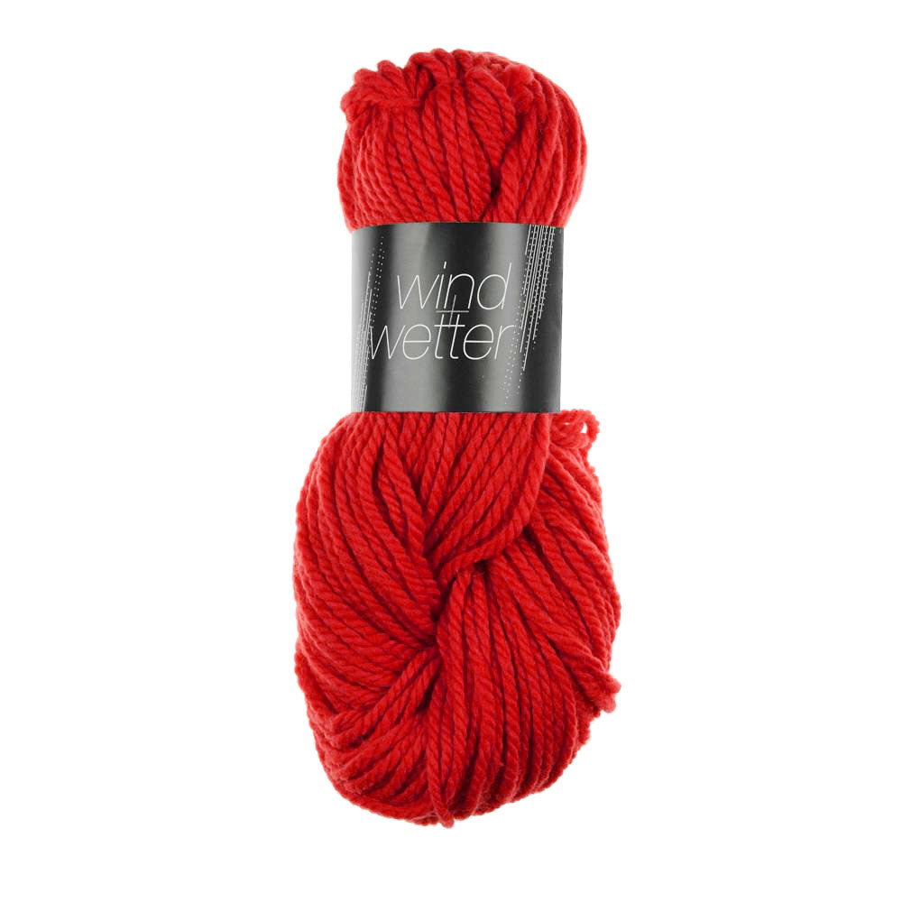 Zitron Wind & Wetter Yarn - Bright Red (Color #9562)