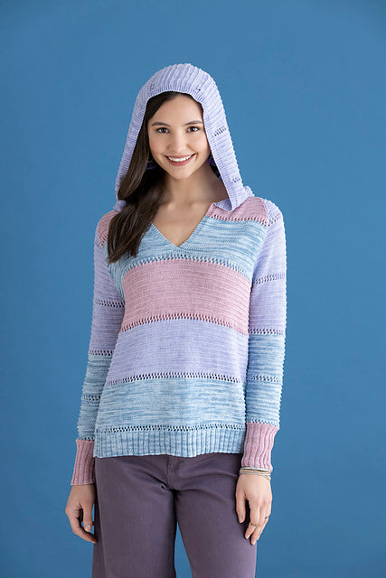 An Araucania Huasco Coton Pattern - Wild Rose Hoodie (PDF)