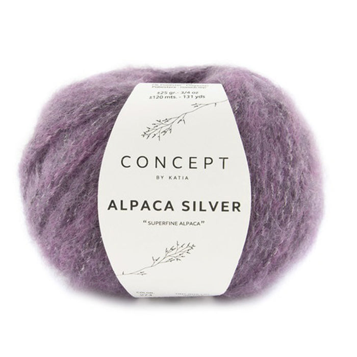 Katia Concept Alpaca Silver - Lilac Silver (Color #274) Knitting and Crochet yarn on sale at Little Knits