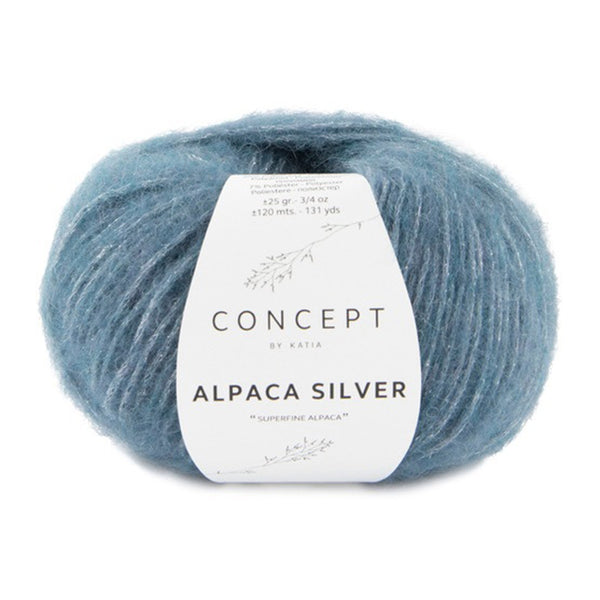 Katia Concept Alpaca Silver - Blue Silver (Color #277) – Little Knits