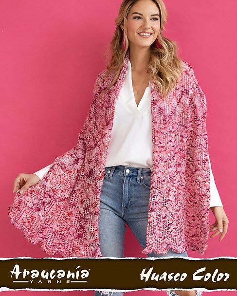 A Araucania Huasco Color Pattern - Renate Shawl (PDF)knitting pattern on sale at Little Knits