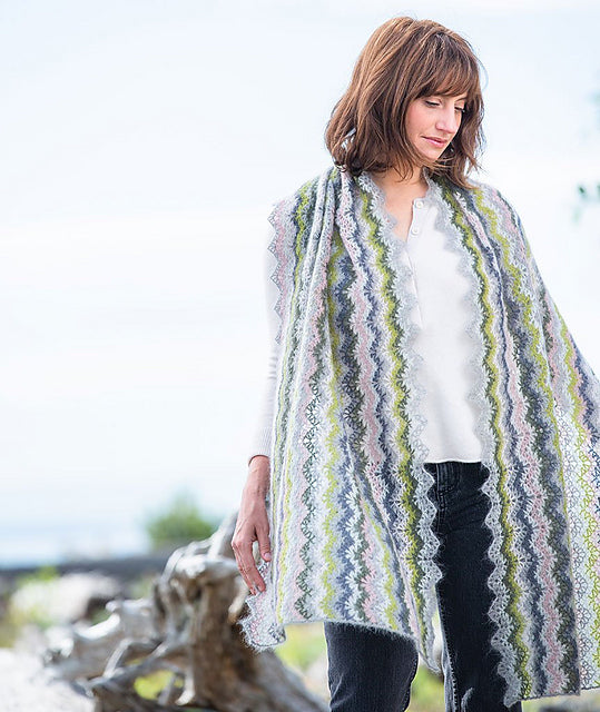 A Churchmouse Yarns and Teas Crochet Pattern - Vintage Crocheted Wrap and Scarf (PDF) Crochet Pattern on sale at Little Knits
