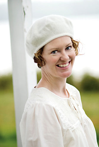 A Churchmouse Yarns and Teas Pattern - Cashmere Beret (PDF) knitting pattern on sale at Little Knits