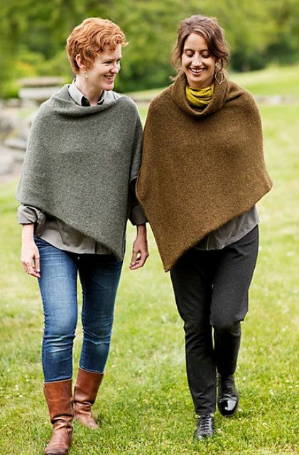 A Churchmouse Yarns and Teas Pattern - Easy Folded Poncho (PDF)  knitting pattern on sale at Little Knits