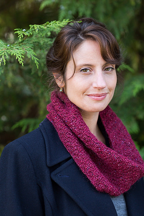A Churchmouse Yarns and Teas Pattern - Walking Rib Cowl & Muffler (PDF) Knitting Pattern on sale at Little Knits
