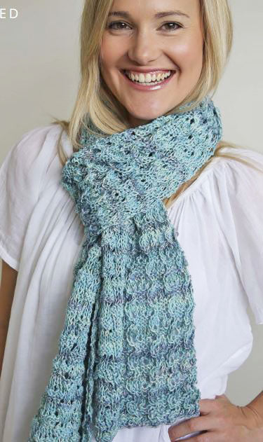 A Ella Rae Sun Kissed Pattern - Speckled Covert Scarf (PDF)knitting pattern on sale at Little Knits