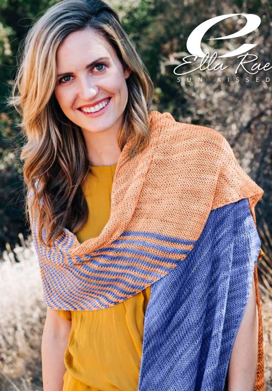 A Ella Rae Sunkissed Pattern - Berkley Shawl & Scarf (PDF)knitting pattern on sale at Little Knits