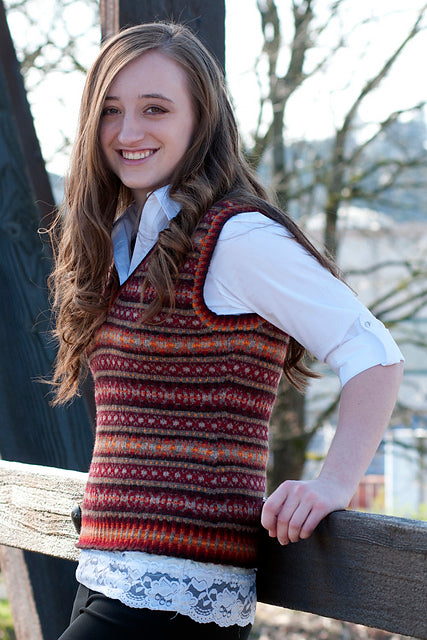A FREE Cascade 220 Fingering Pattern - Crimson Trace Vest (PDF)Knitting Pattern on Sale at Little Knits