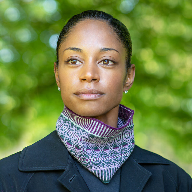 A FREE Cascade 220 Fingering Pattern - Geometric Reflections Cowl (PDF)Knitting Pattern on Sale at Little Knits