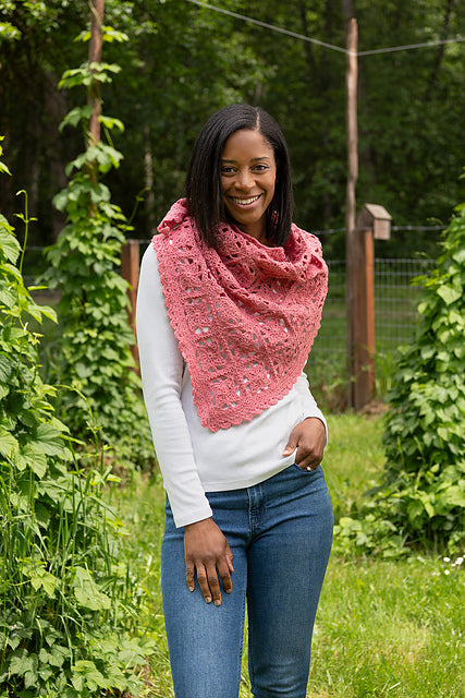 A FREE Cascade 220 Fingering Pattern - Rose Tiles Shawl (PDF)Knitting Pattern on Sale at Little Knits